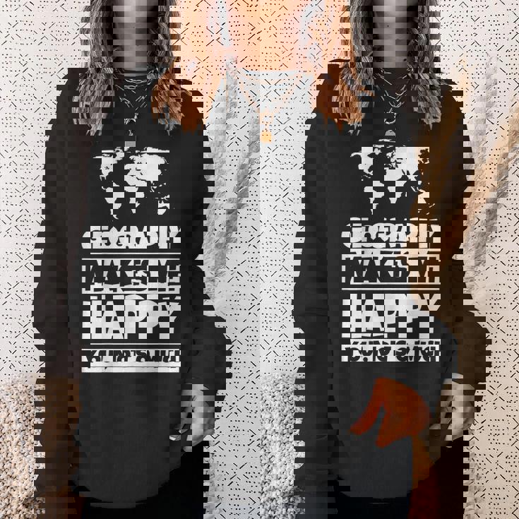 地理の先生への贈り物-面白い地理の恋人のユーモア スウェットシャツ 彼女への贈り物