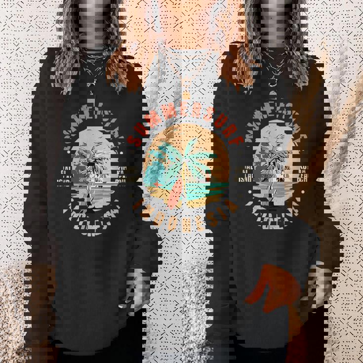 夏のサーフ、バリ島、クタビーチ、インドネシア旅行 スウェットシャツ 彼女への贈り物