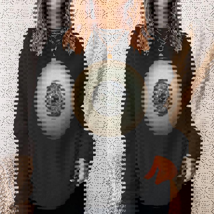 大きなグレー 目玉 不気味 面白い レイジー イージー ハロウィン コスチューム スウェットシャツ 彼女への贈り物