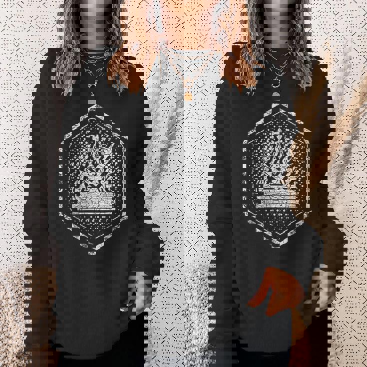 大工のギルドサイン 胸に伝統的な六角形 スウェットシャツ 彼女への贈り物