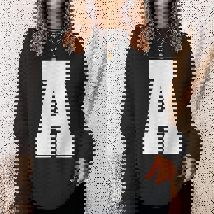 大文字 A アルファベットモノグラム イニシャル スウェットシャツ 彼女への贈り物