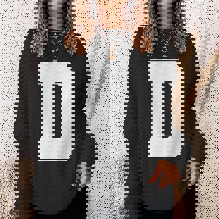 大文字 D アルファベットモノグラム イニシャル スウェットシャツ 彼女への贈り物