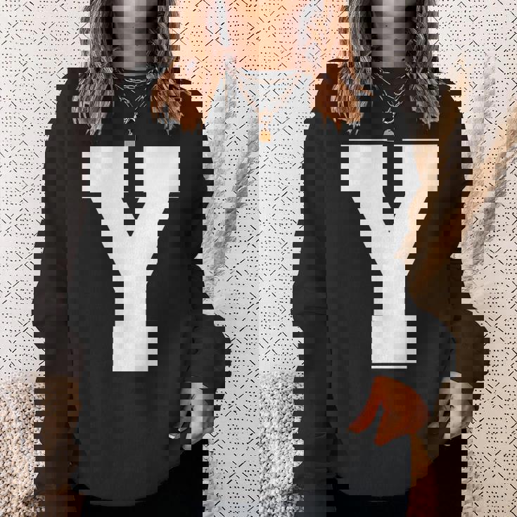 大文字 Y アルファベット モノグラム イニシャル スウェットシャツ 彼女への贈り物