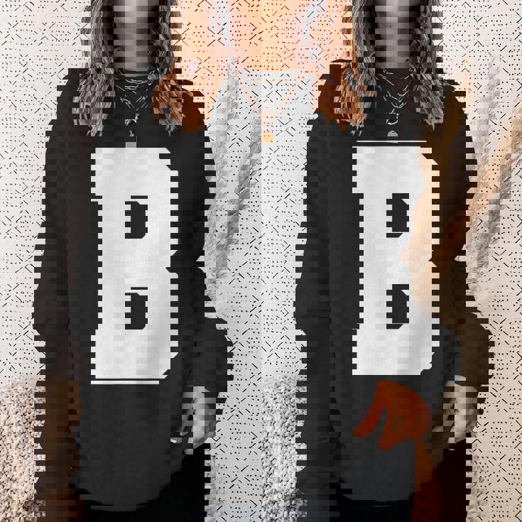 大文字b アルファベットモノグラム イニシャル スウェットシャツ 彼女への贈り物