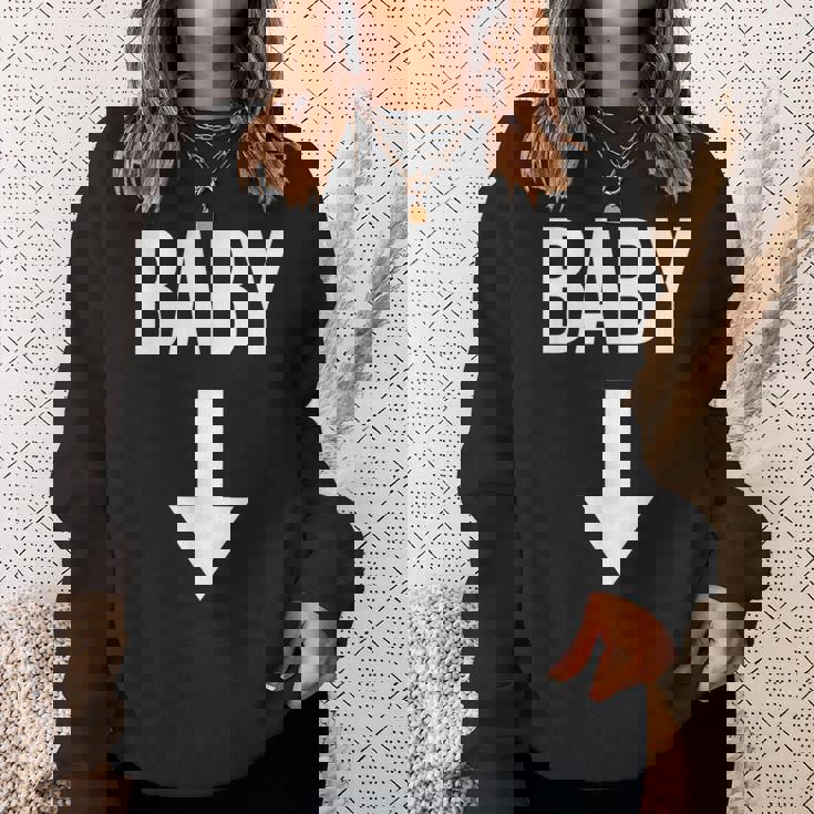 妊娠発表サプライズママとパパシャツ スウェットシャツ 彼女への贈り物