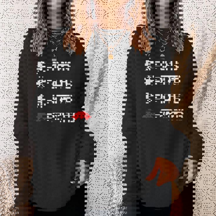 宇宙からのレトロなエイリアンインベーダー 80年代8ビットビデオゲームシャツ スウェットシャツ 彼女への贈り物