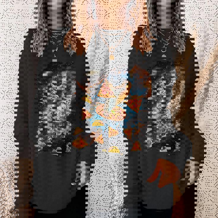 宇宙でピザタコスを食べるギャラクシーナマケモノ スウェットシャツ 彼女への贈り物