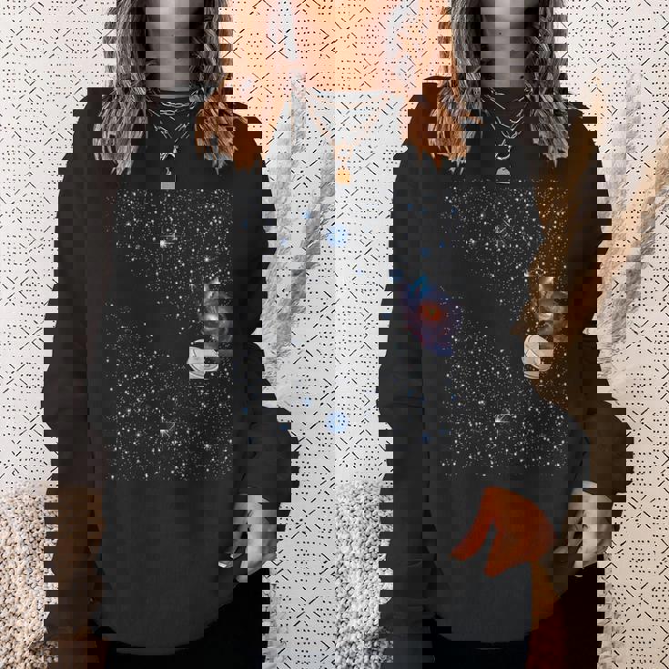 宇宙の星 面白いドレス ロボット掃除機 天の川 スウェットシャツ 彼女への贈り物