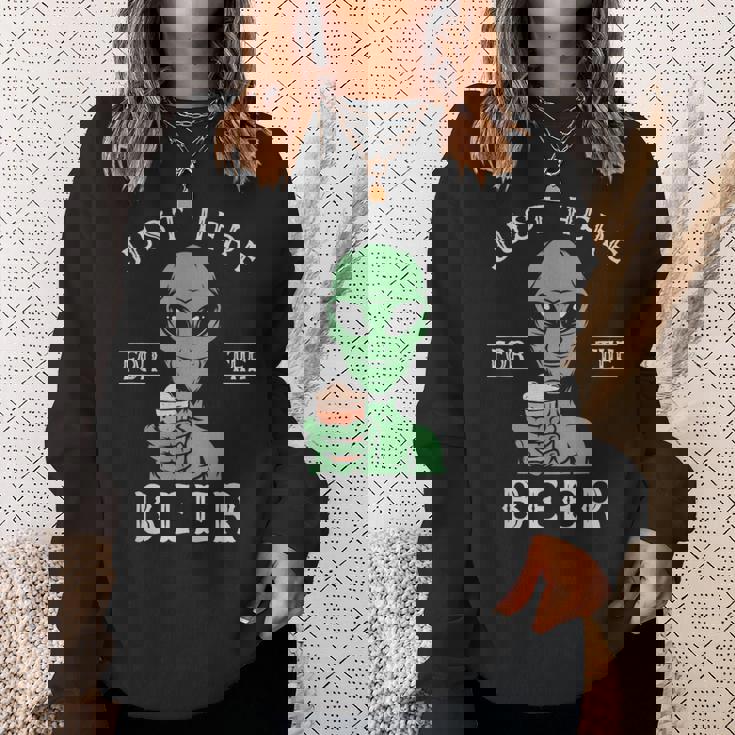 宇宙人とビール愛好家 地球外生物パーティーコスチューム スウェットシャツ 彼女への贈り物