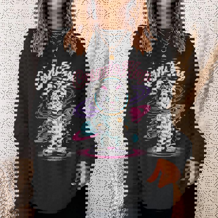 宇宙飛行士うさぎ 宇宙うさぎ スウェットシャツ 彼女への贈り物