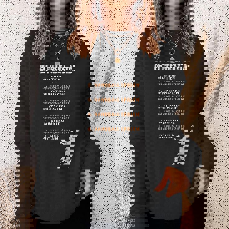 完璧なデイハンドボール、ハンドボールプレーヤー、ハンドボール スウェットシャツ 彼女への贈り物