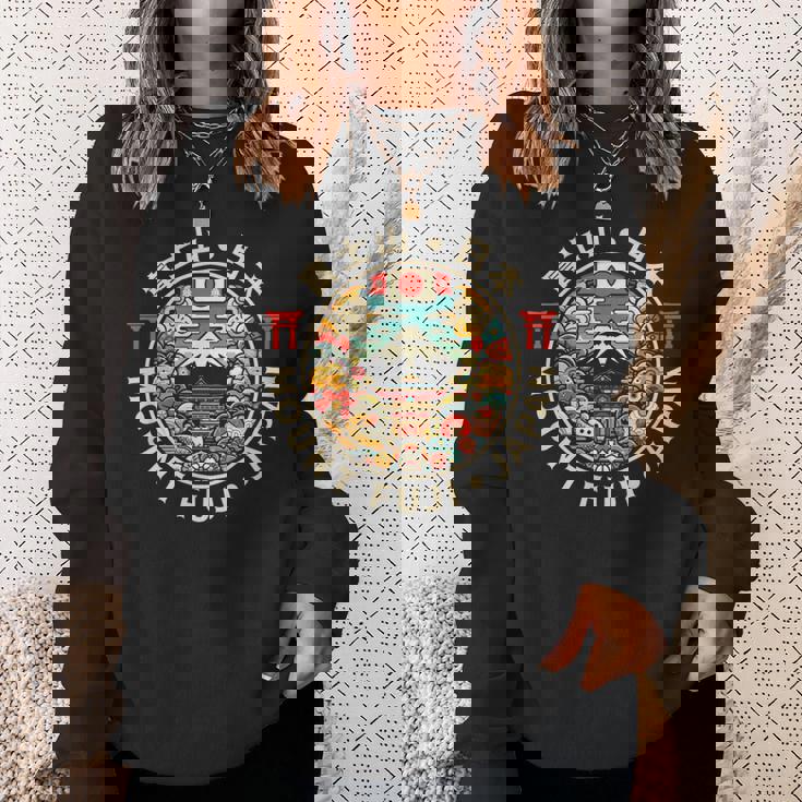 富士山 日本土産 日本の漢字 富士山 お土産 スウェットシャツ 彼女への贈り物