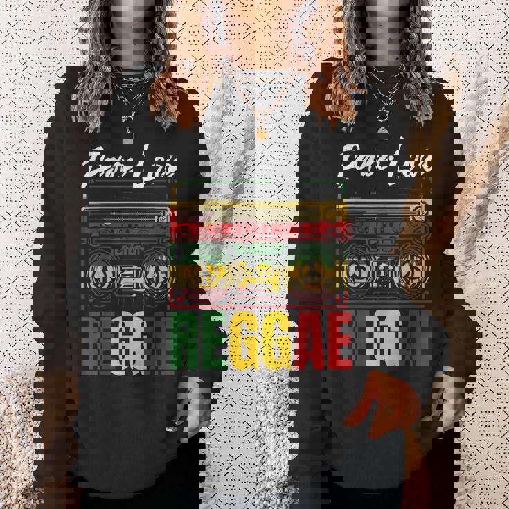 平和 レゲエ音楽 ラスタ ジャマイカ スウェットシャツ 彼女への贈り物