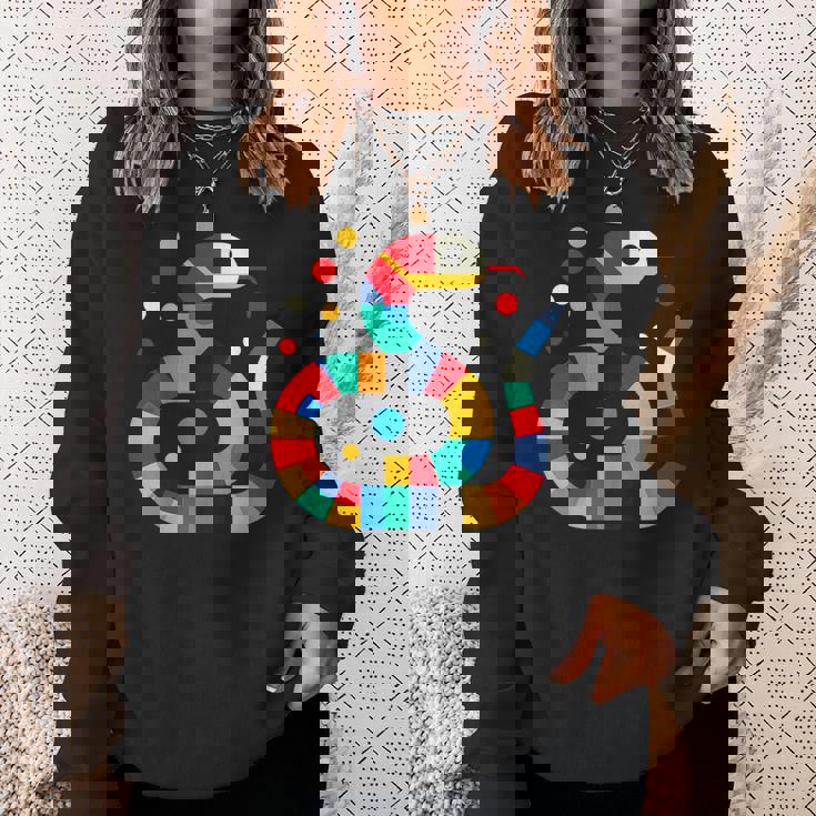 幾何学的 ミニマリズム イラスト ガーター 蛇 爬虫類 スウェットシャツ 彼女への贈り物