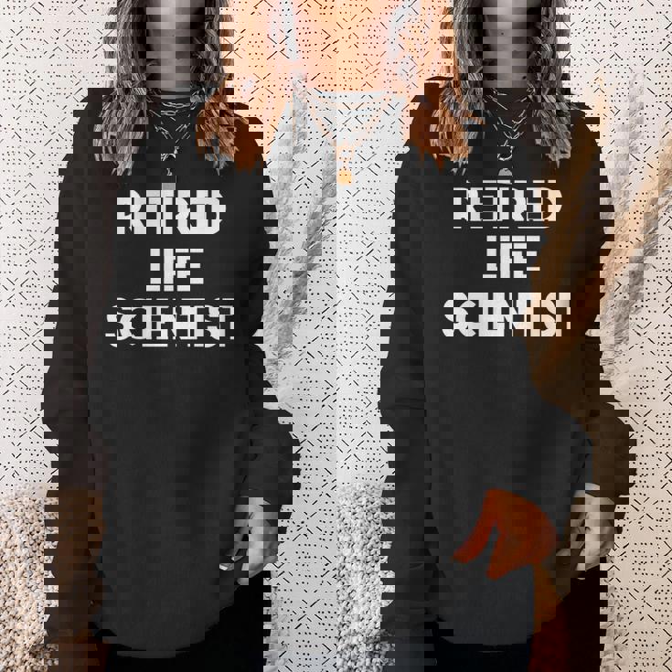 引退した生命科学者 面白い 長袖tシャツ スウェットシャツ 彼女への贈り物
