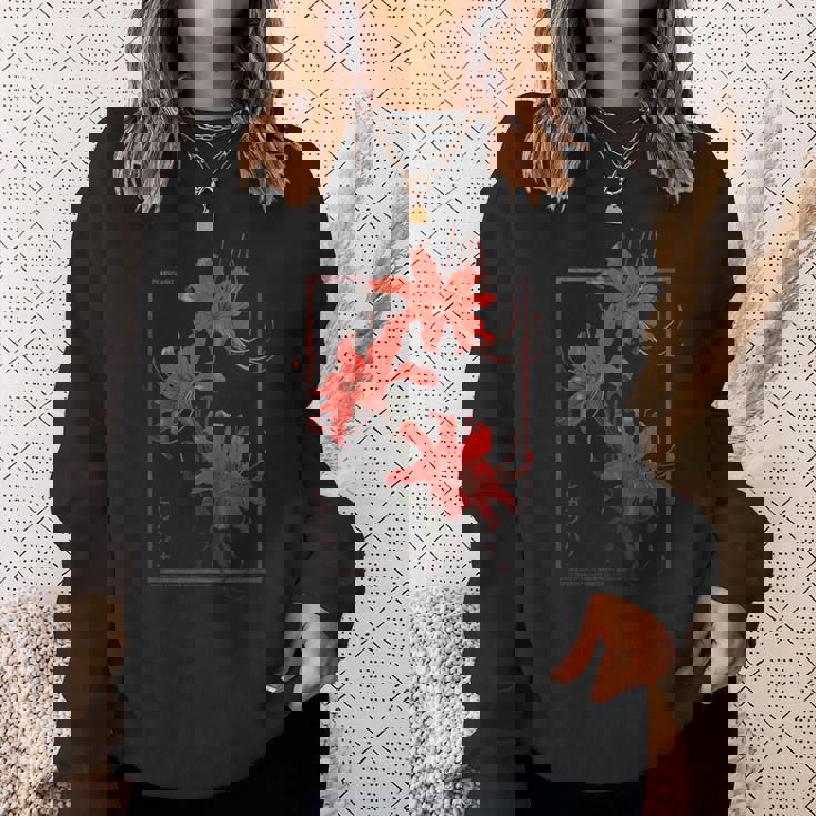 彼岸花 または 曼珠沙華 グランジ 日本の アニメ 美学 スウェットシャツ 彼女への贈り物