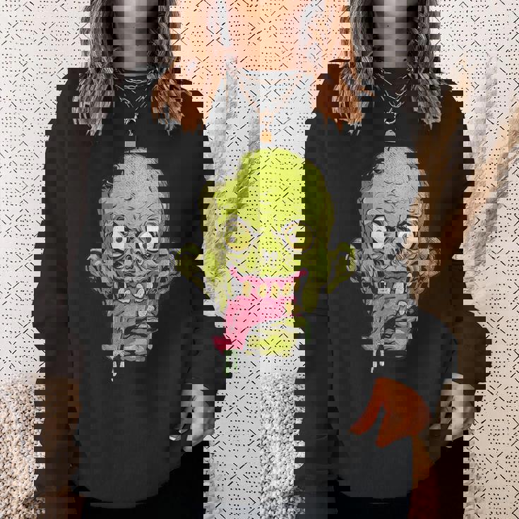 怖いゾンビtシャツハロウィンボーイズキッズフェイスゾンビ スウェットシャツ 彼女への贈り物