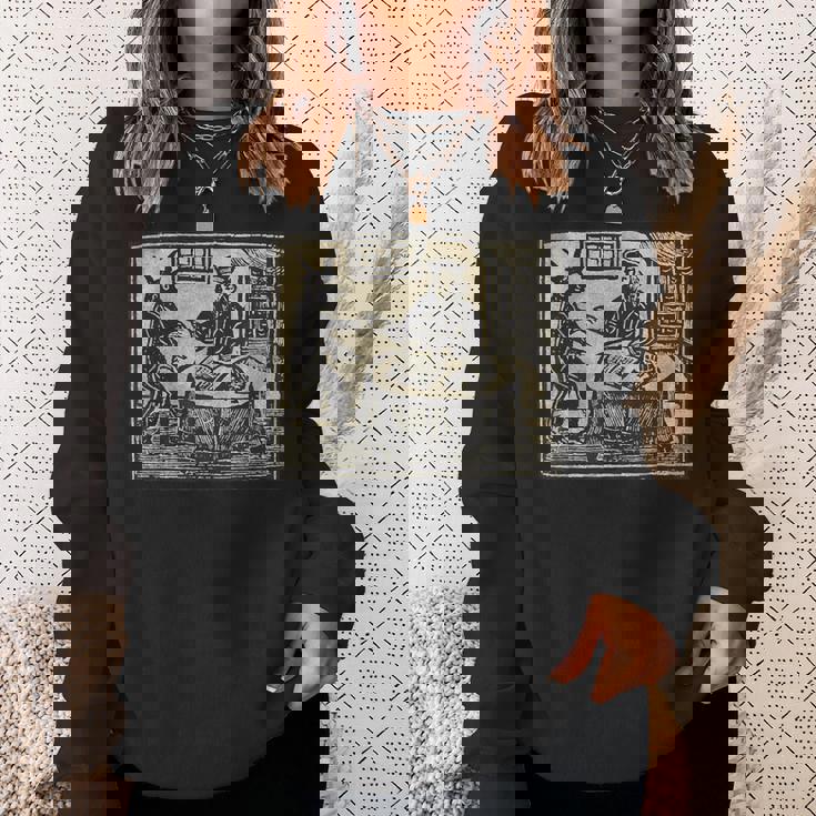 悪魔 オカルト 鬼 召喚 ゴス ホラー 美的 ウッドカット スウェットシャツ 彼女への贈り物