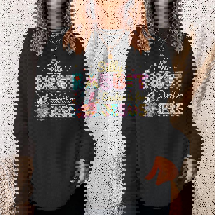 愚かなウサギ イースターはイエスのためです イースターバニー かわいいクリスチャン スウェットシャツ 彼女への贈り物