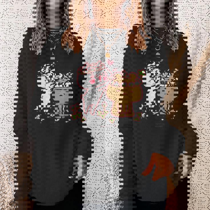 愛しすぎて大好きすぎる。 お花の冠 スウェットシャツ 彼女への贈り物