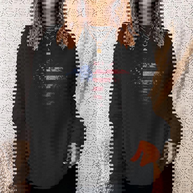 愛国的なアメリカンイーグルフラッグ スウェットシャツ 彼女への贈り物