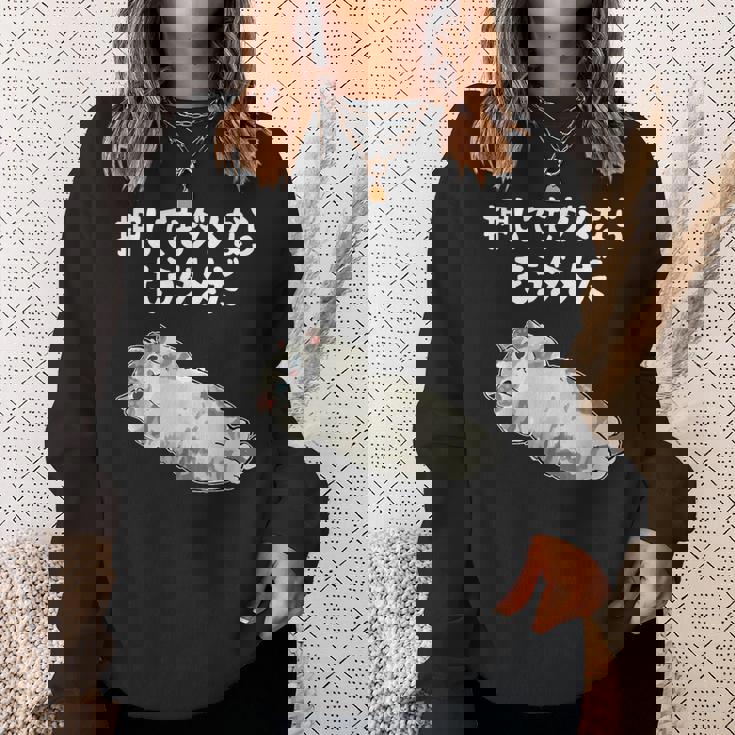 押してもダメならもうダメだ ネタ ことわざ 格言 慣用句 ジョーク ギャグ ダジャレ ツッコミ 猫 おもしろ スウェットシャツ 彼女への贈り物