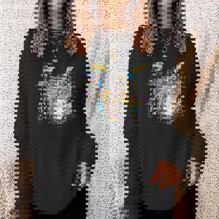 抽象アート ドラム ミュージシャン 音楽バンド 王座 ヌース スウェットシャツ 彼女への贈り物