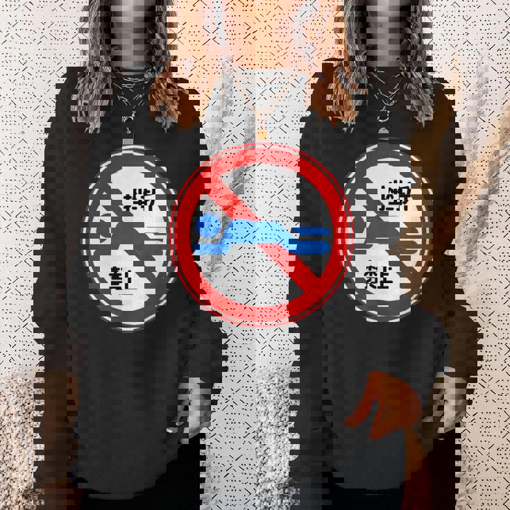 挫折禁止 標識 左折禁止 個性的 面白い ネタ ギャグ ボケ 笑える スウェットシャツ 彼女への贈り物