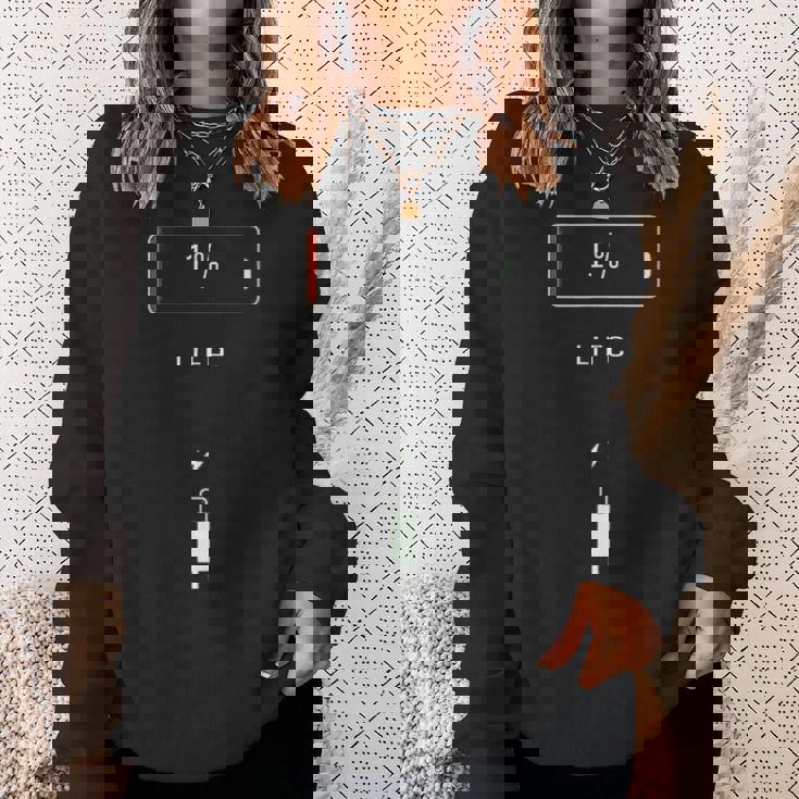 携帯電話のバッテリー1％は、バッテリーの寿命制限なしで空の電話を生きます スウェットシャツ 彼女への贈り物