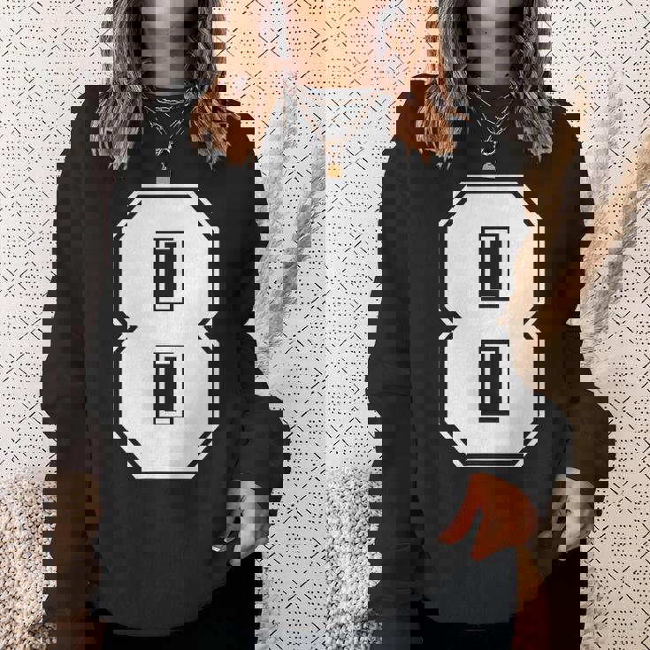 数字 8 スポーツジャージ ラッキーナンバー スウェットシャツ 彼女への贈り物