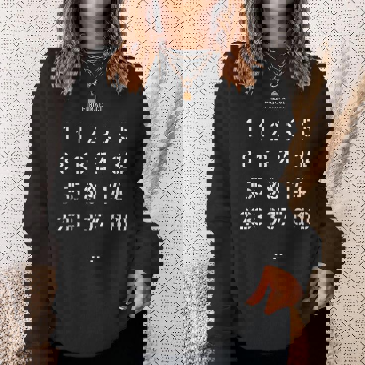 数字デザイン フィボナッチのエピソード スウェットシャツ 彼女への贈り物