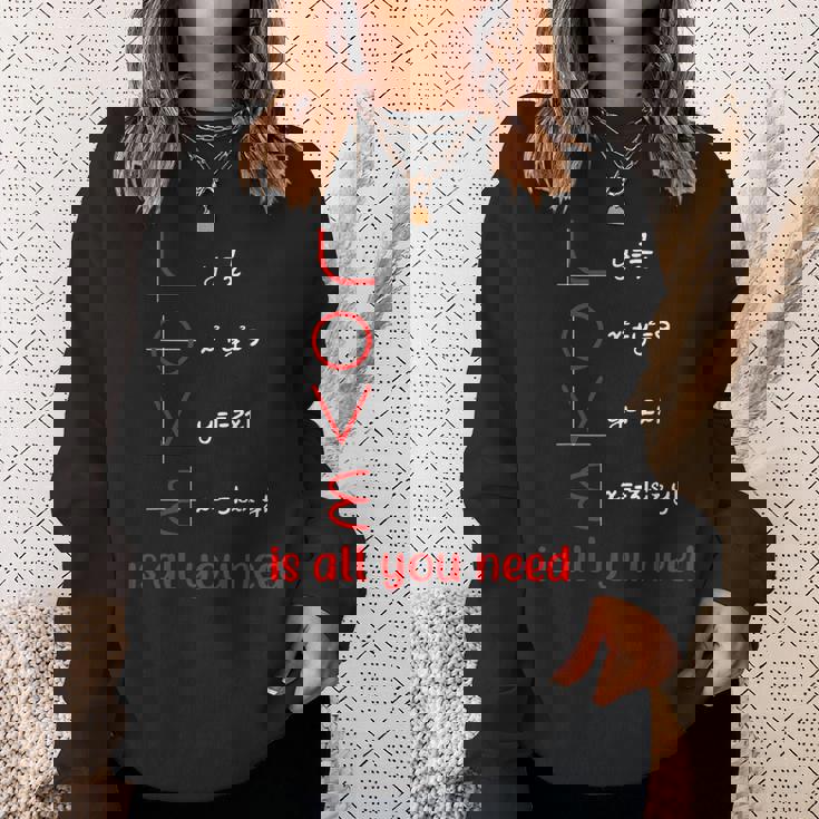 数学 Love Is All You Need グラフ数学教師 スウェットシャツ 彼女への贈り物