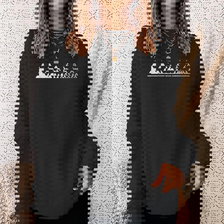 数学シェルピンスキーの三角形フラクタル幾何学数学 スウェットシャツ 彼女への贈り物