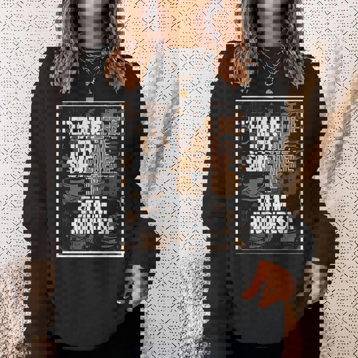 旅行とコーヒー愛好家 バタムインドネシア スウェットシャツ 彼女への贈り物