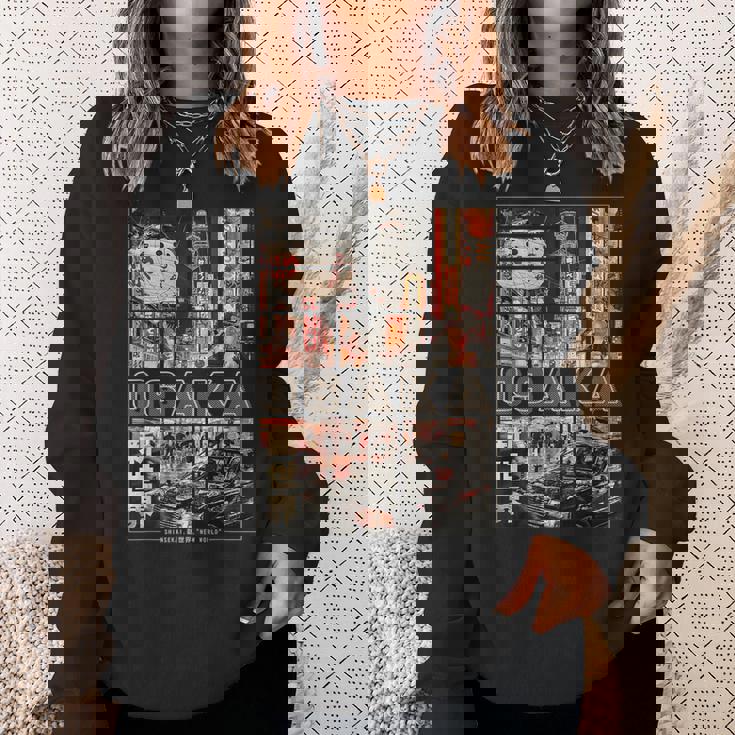 日本 大阪 ヴェイパーウェイヴ 日本語 レトロ な雰囲気 美学 スウェットシャツ 彼女への贈り物