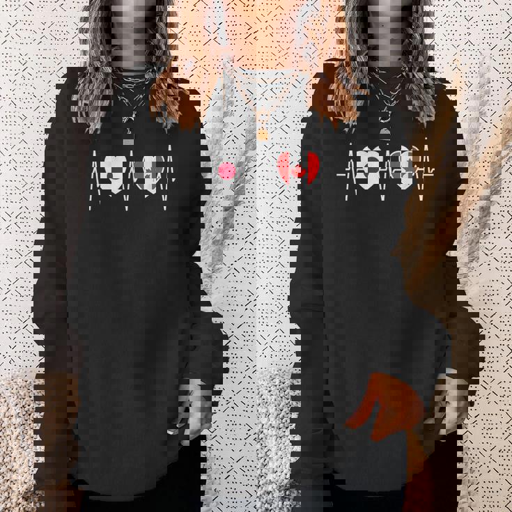 日本とカナダ カナダ国旗 国旗 スウェットシャツ 彼女への贈り物