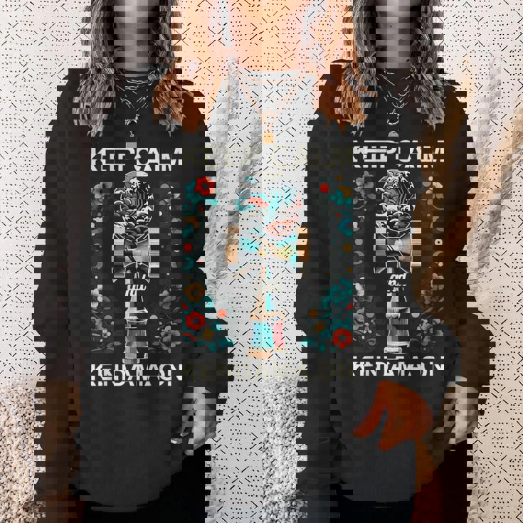 日本のけん玉 花柄 グレートウェーブ けん玉 スウェットシャツ 彼女への贈り物