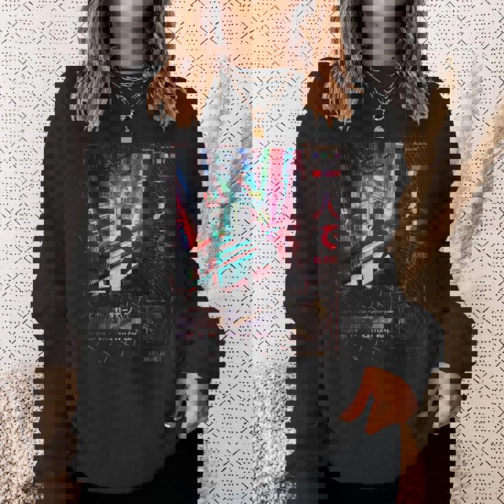 日本のサイバーパンク ヴェイパーウェーブ アニメ 美学 スウェットシャツ 彼女への贈り物