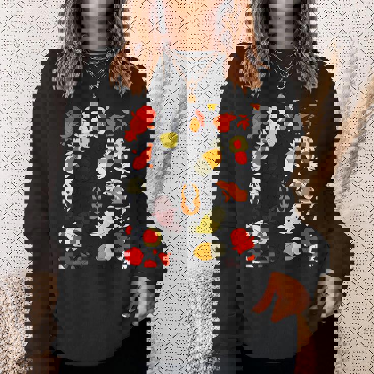 日本のランチュウ 金魚グラフィック スウェットシャツ 彼女への贈り物