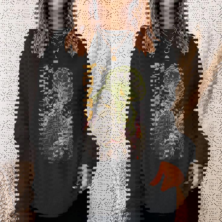 日本の怪獣映画 怪獣 野菜 ブロッコリー アニメ スウェットシャツ 彼女への贈り物