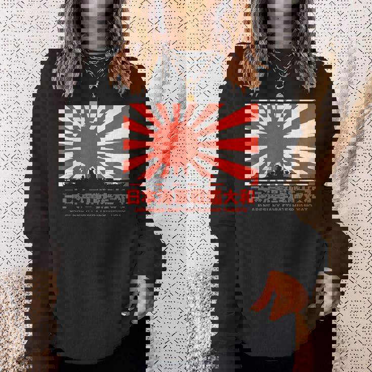 日本の戦艦大和旭日旗 スウェットシャツ 彼女への贈り物