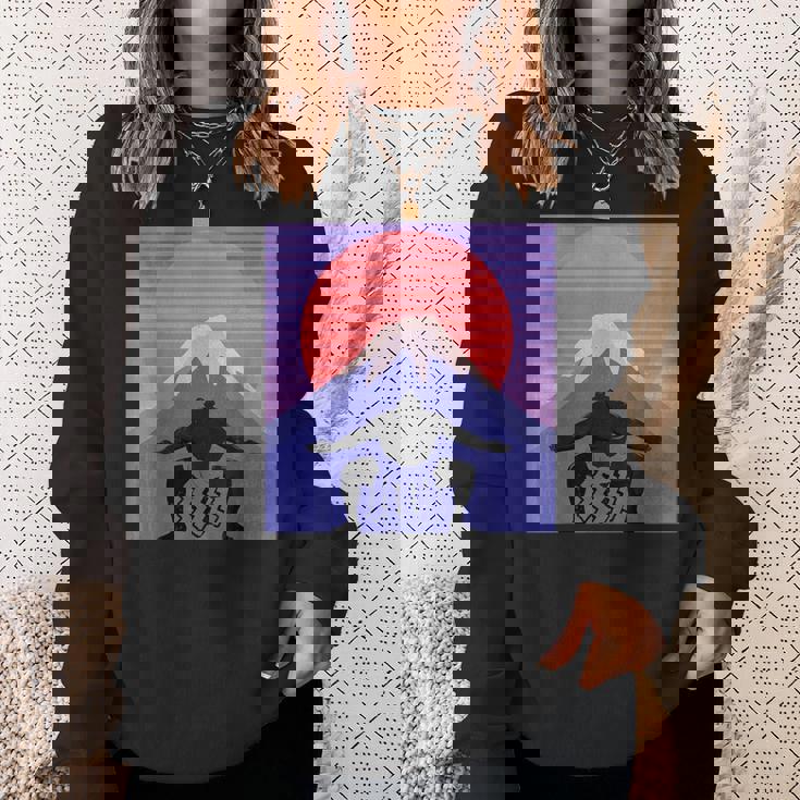 日本の相撲力士は、日本のマワシで 富士山の美学 スウェットシャツ 彼女への贈り物