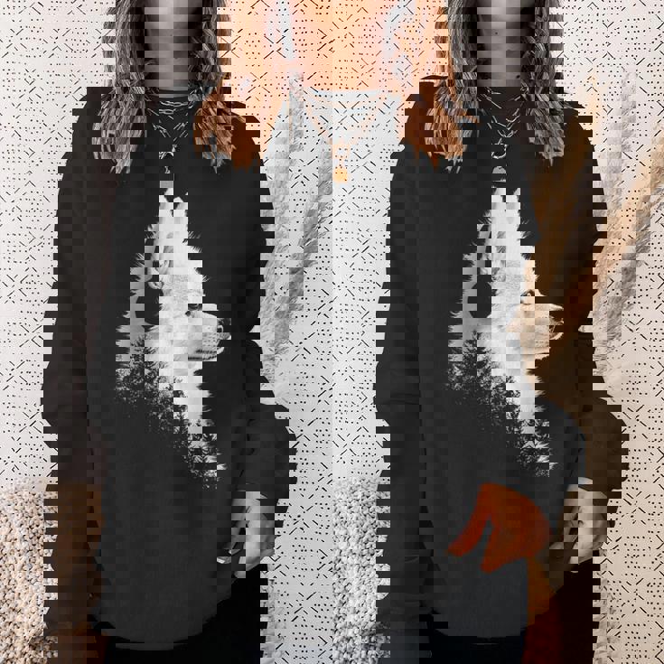 日本スピッツ 犬 ペット 音楽 ヘッドホン 日本スピッツ スウェットシャツ 彼女への贈り物