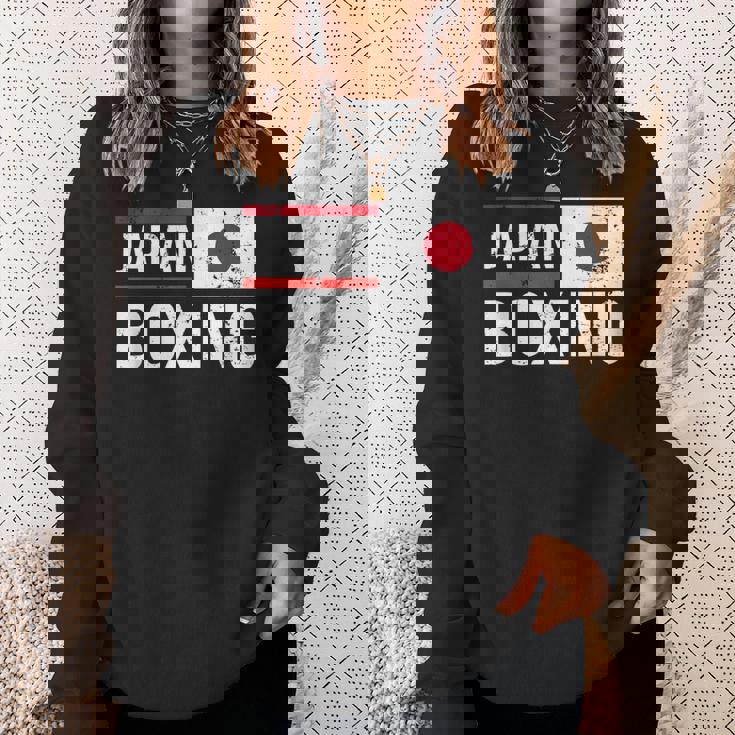 日本ボクシング日本旗スポーツジムスパーリングアマチュアスポーツ スウェットシャツ 彼女への贈り物