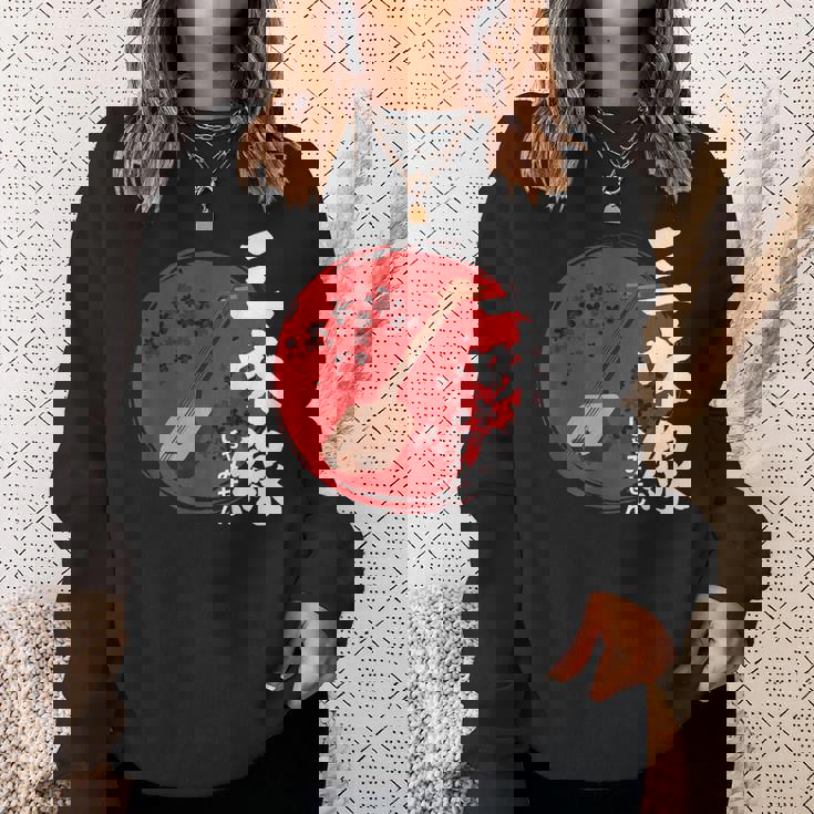 日本三味線 伝統楽器 スウェットシャツ 彼女への贈り物