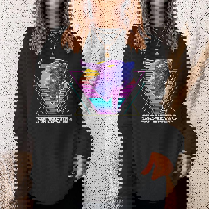 日本相撲 レトロベイパーウェイブ90s 相撲リンガー スウェットシャツ 彼女への贈り物