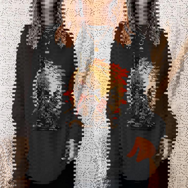 日本美術 忍者 浮世絵 アニメ風 侍 改 健 スウェットシャツ 彼女への贈り物