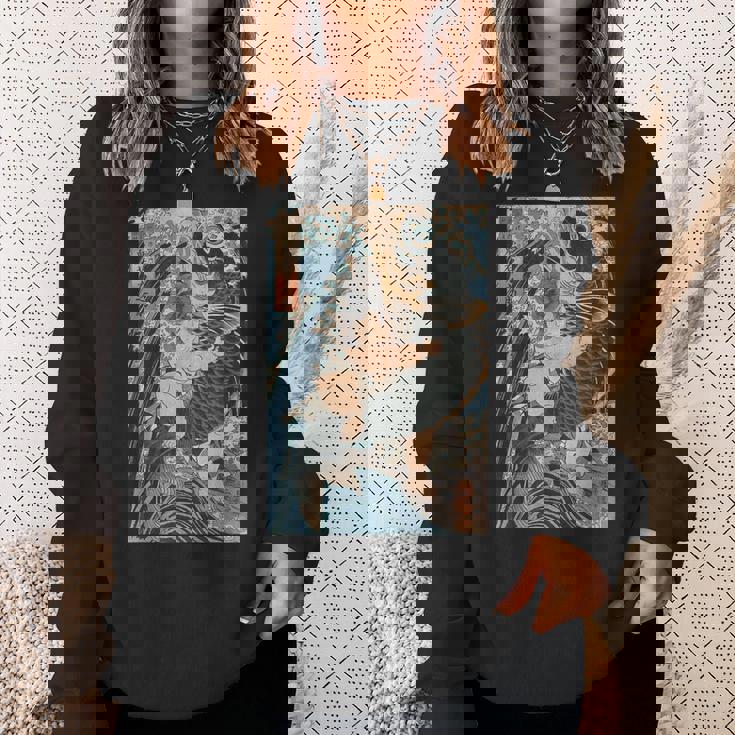 日本美術 戦闘機 相撲 鯉 海波 国吉 浮世絵 スウェットシャツ 彼女への贈り物