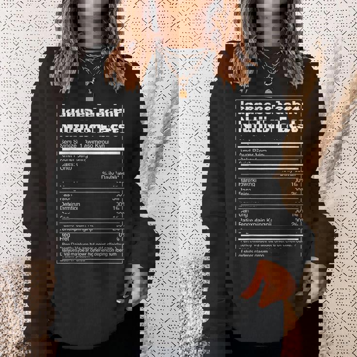 日本語 おもしろ栄養 日本教師 スウェットシャツ 彼女への贈り物