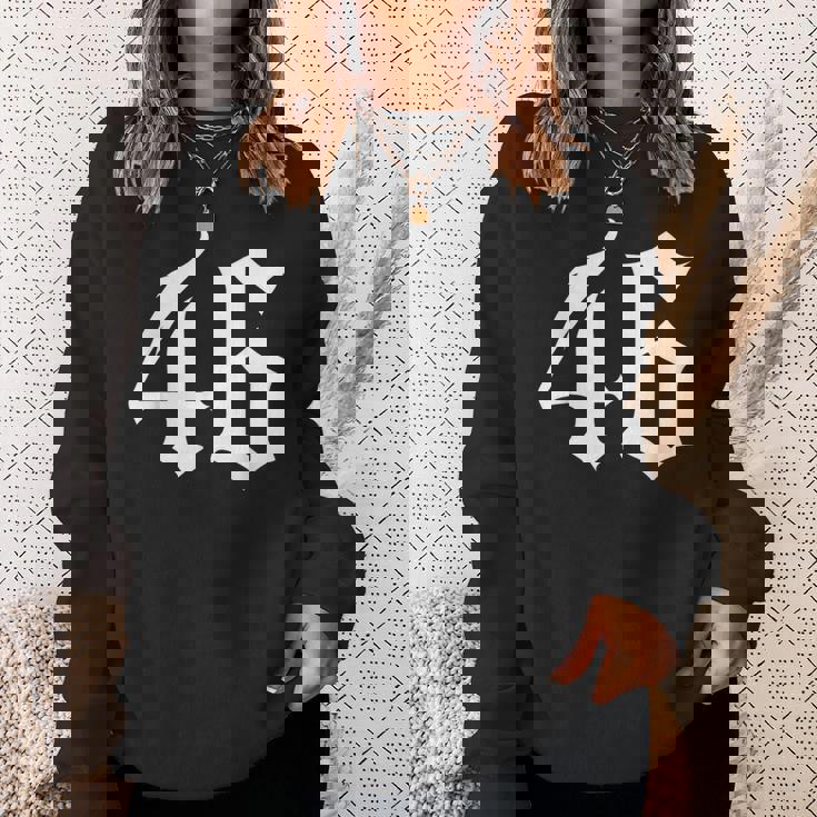 旧英数字 46 46 スウェットシャツ 彼女への贈り物